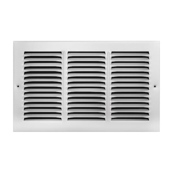 Tru Aire 8 in. H X 14 in. W 1-Way Powder Coat White Steel Return Air Grille C170 14X08 - main